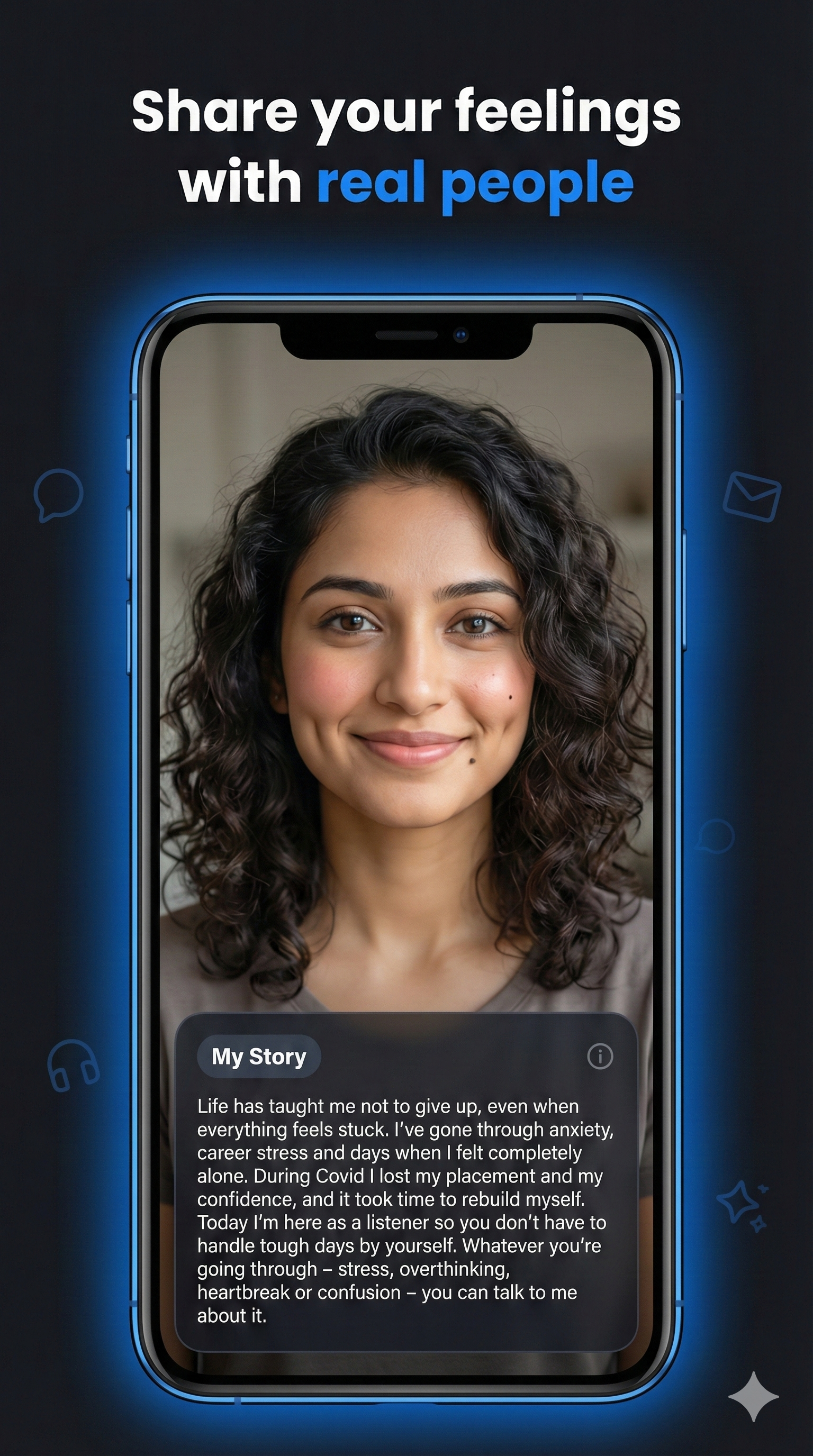 Morbid screen showing a female listener profile